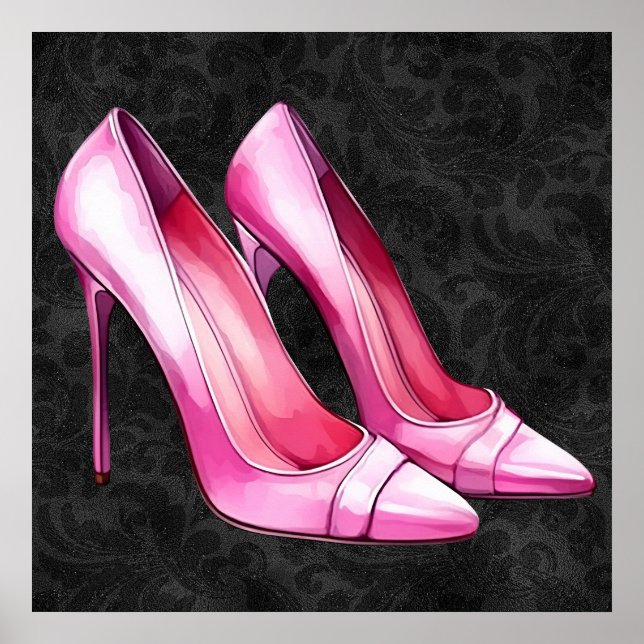 Pink Heels Shoes Poster (Front)
