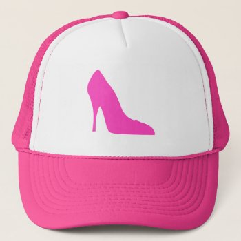 Pink Heels Trucker Hat by pinkgifts4you at Zazzle