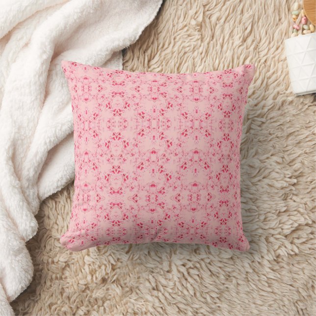Pink Heirloom Throw Pillow (Blanket)