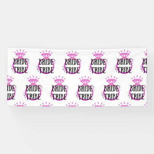 Pink Hens Party Bachelorette Ring Bride Tribe Banner