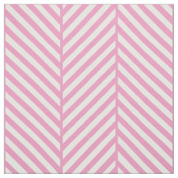 Pink Herringbone Large Scale Fabric