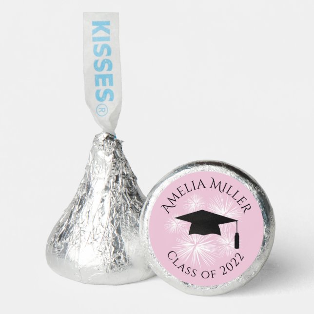 Pink | Hershey's Candy Graduation Party Favors (Front)