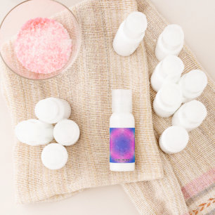 Pink Hexagon Mosaic on Blue Gradient Hand Lotion