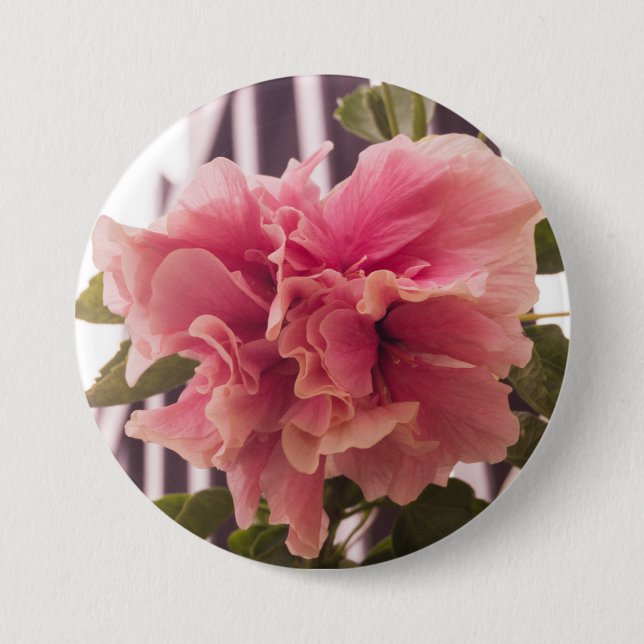 Pink Hibiscus 02 Button (Front)