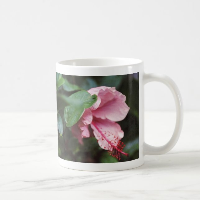 pink hibiscus coffee mug (Right)