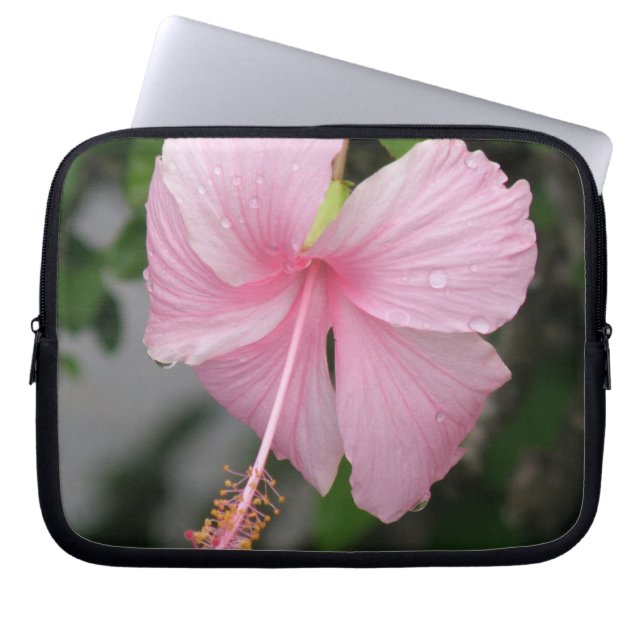 Pink Hibiscus Electronics Bag (Front)