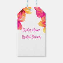 Pink Hibiscus Floral Bridal Shower Invitation