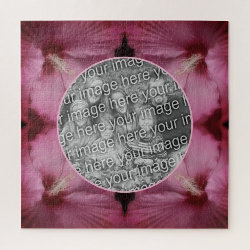 Pink Hibiscus Flower Create Your Own Photo Jigsaw Puzzle