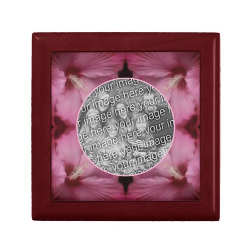 Pink Hibiscus Flower Frame Create Your Own Photo Gift Box