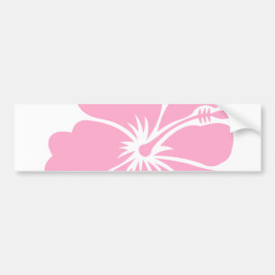 Pink Hibiscus flower H Bumper Sticker