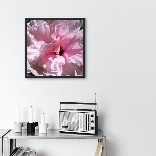 Pink Hibiscus Flower Nature Small Poster