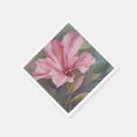 PINK HIBISCUS FLOWER PAPER NAPKINS