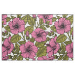 Pink hibiscus flowers fabric