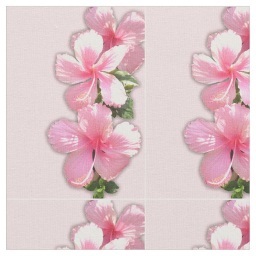 Pink Hibiscus Flowers Fabric