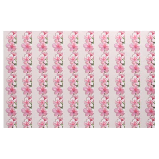Pink Hibiscus Flowers Fabric