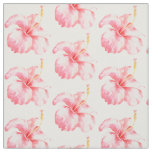 Pink Hibiscus Flowers Fabric