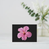 Pink Hibiscus Hawaii Flower Customized Template Business Card (Standing Front)