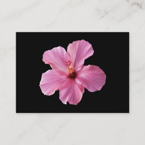Pink Hibiscus Hawaii Flower Customized Template Business Cards