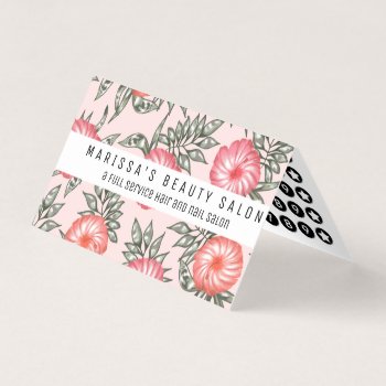 Pink Hibiscus Hawaiian Flower Pattern Business Card by BlackStrawberry_Co at Zazzle