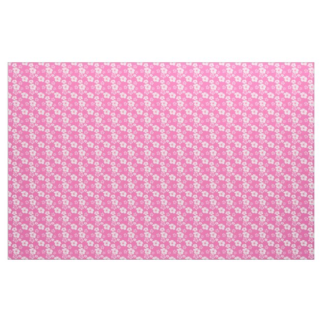 Pink Hibiscus Honu Hawaiian Fabric | Zazzle