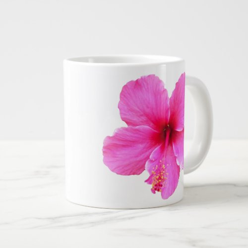 Pink HIbiscus Large Coffee Mug