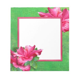 Pink Hibiscus Lei Notepad