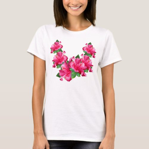 Pink Hibiscus Lei Shirts