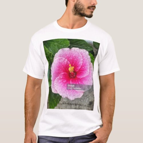 Pink Hibiscus Mens T_Shirts Blooming with Style