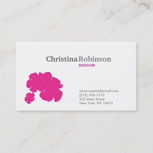 Customizable PINK HIBISCUS No. 1 Business Card
