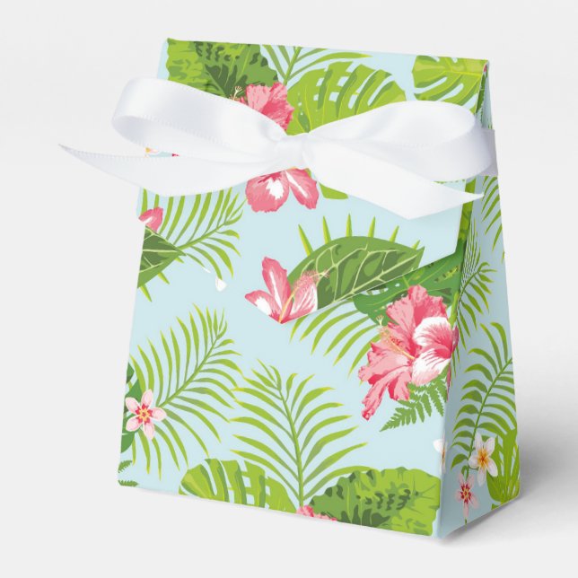 Pink Hibiscus Palm Gift Box (Front Side)