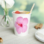 Pink Hibiscus Paper Cups