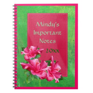 Pink Hibiscus Personal Notebook