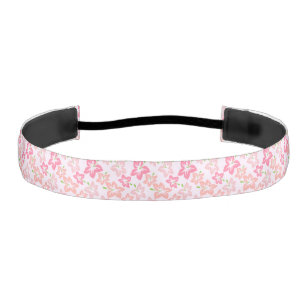 Pink Hibiscus, Pink Flowers, Pattern Of Flowers Athletic Headband