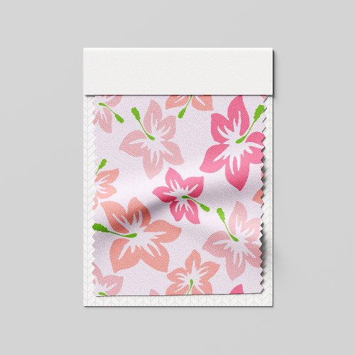 Pink Hibiscus Pink Flowers Pattern Of Flowers Fabric