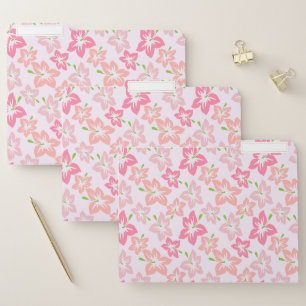Pink Hibiscus, Pink Flowers, Pattern Of Flowers File Folder