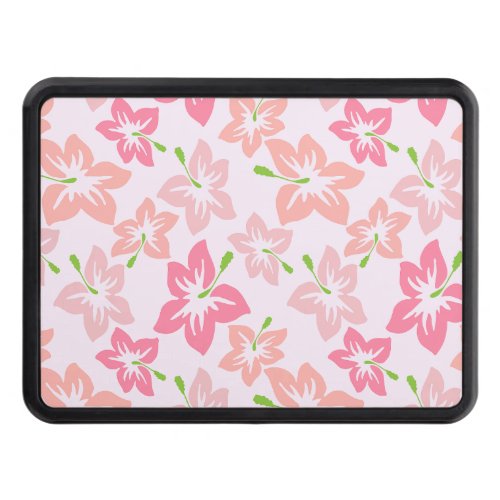 Pink Hibiscus Pink Flowers Pattern Of Flowers Hitch Cover
