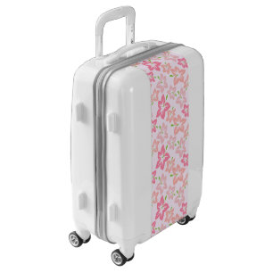 Pink Hibiscus, Pink Flowers, Pattern Of Flowers Luggage