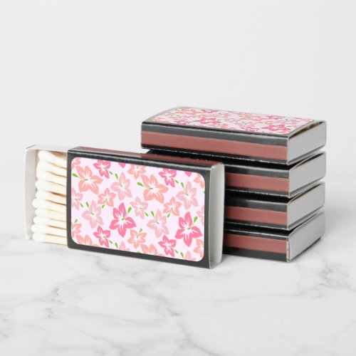 Pink Hibiscus Pink Flowers Pattern Of Flowers Matchboxes