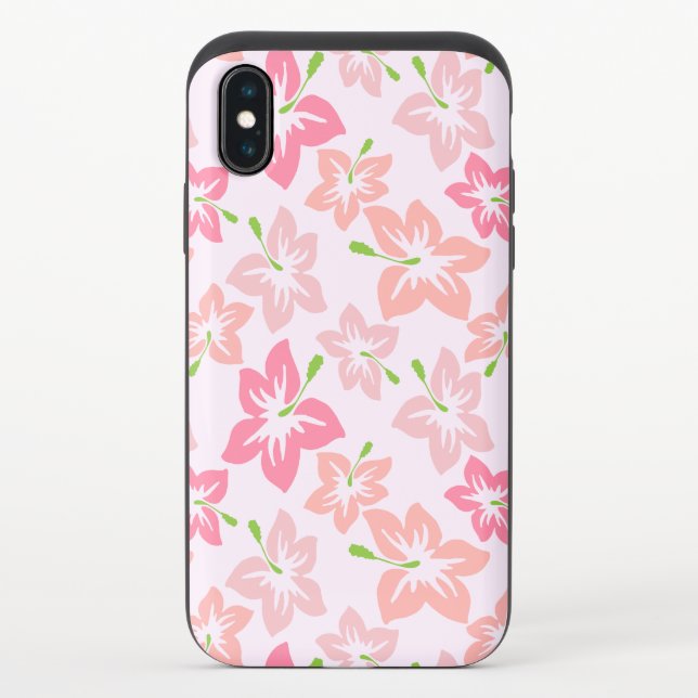 Pink Hibiscus, Pink Flowers, Pattern Of Flowers Uncommon iPhone Case (Back)