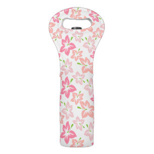 Pink Hibiscus, Pink Flowers, Pattern Of Flowers Wine Bag