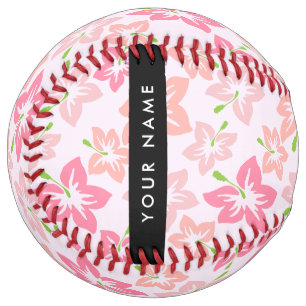 Pink Hibiscus, Pink Flowers, Your Name Softball