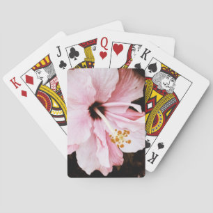 Pink Hibiscus Poker Cards