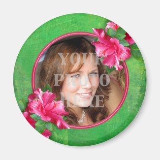Pink Hibiscus Queen Photo Magnet
