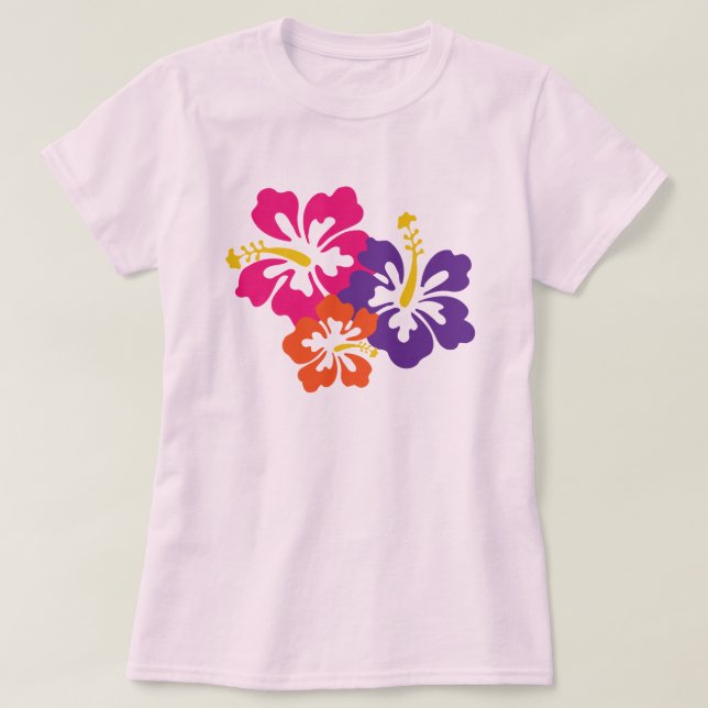 Pink Hibiscus T-Shirt (Design Front)