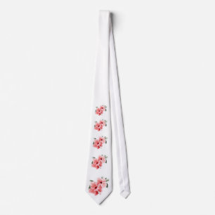 Pink Hibiscus Tie