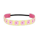Pink Hibiscus Tropical Flower Athletic Headband