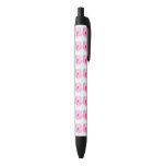 Pink Hibiscus Tropical Flower Black Ink Pen