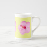 Pink Hibiscus Tropical Flower Bone China Mug