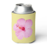Pink Hibiscus Tropical Flower Can Cooler