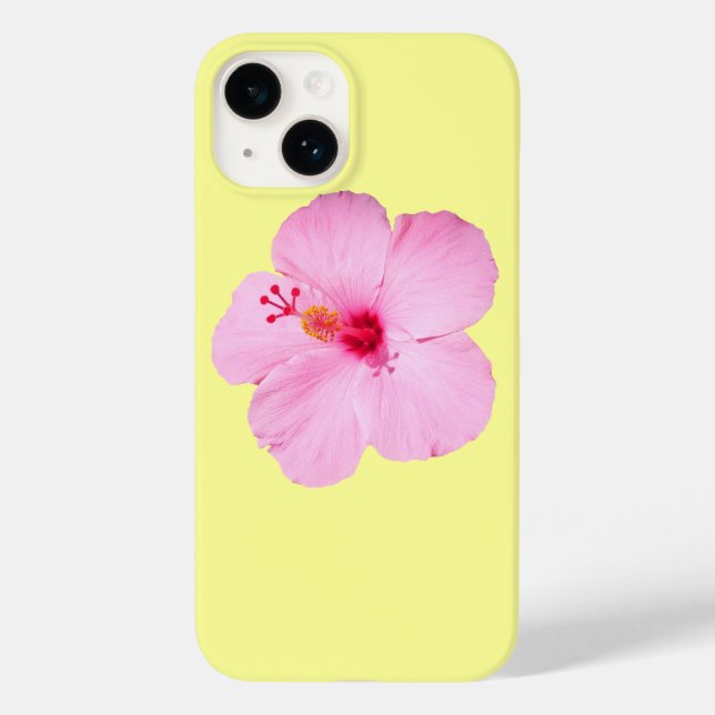 Pink Hibiscus Tropical Flower Case-Mate iPhone Case (Back)